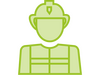 Icon von einem Feuerwehrmann