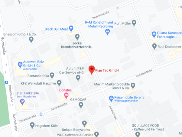 Anfahrtsbeschreibung zur PlanTec GmbH auf Google Maps